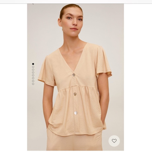 MANGO Flared Blouse and Fluid Culotte Pants Set - Picture 7 of 7